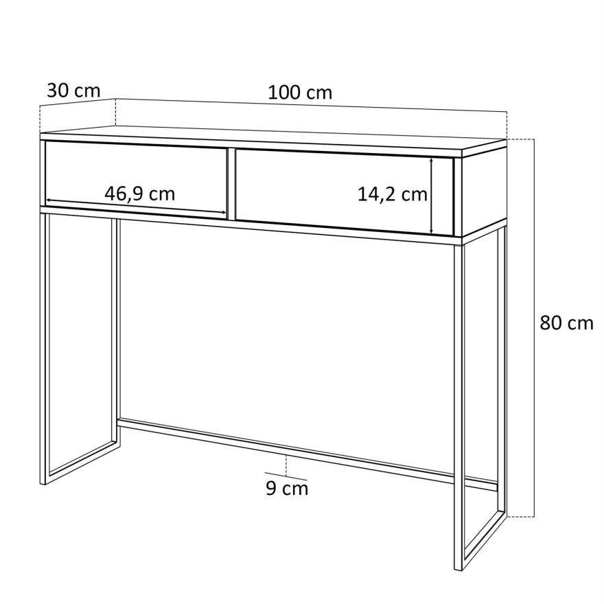 ARCADE Konsole mit Schubladen Eiche artisan ARCADE Konsole mit Schubladen Eiche artisan