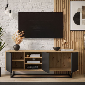 RTV SANAYI II Eiche Artisan auf einem Metallgestell