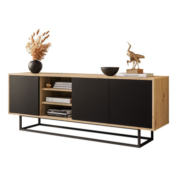 RTV SANAYI II Eiche Artisan auf einem Metallgestell