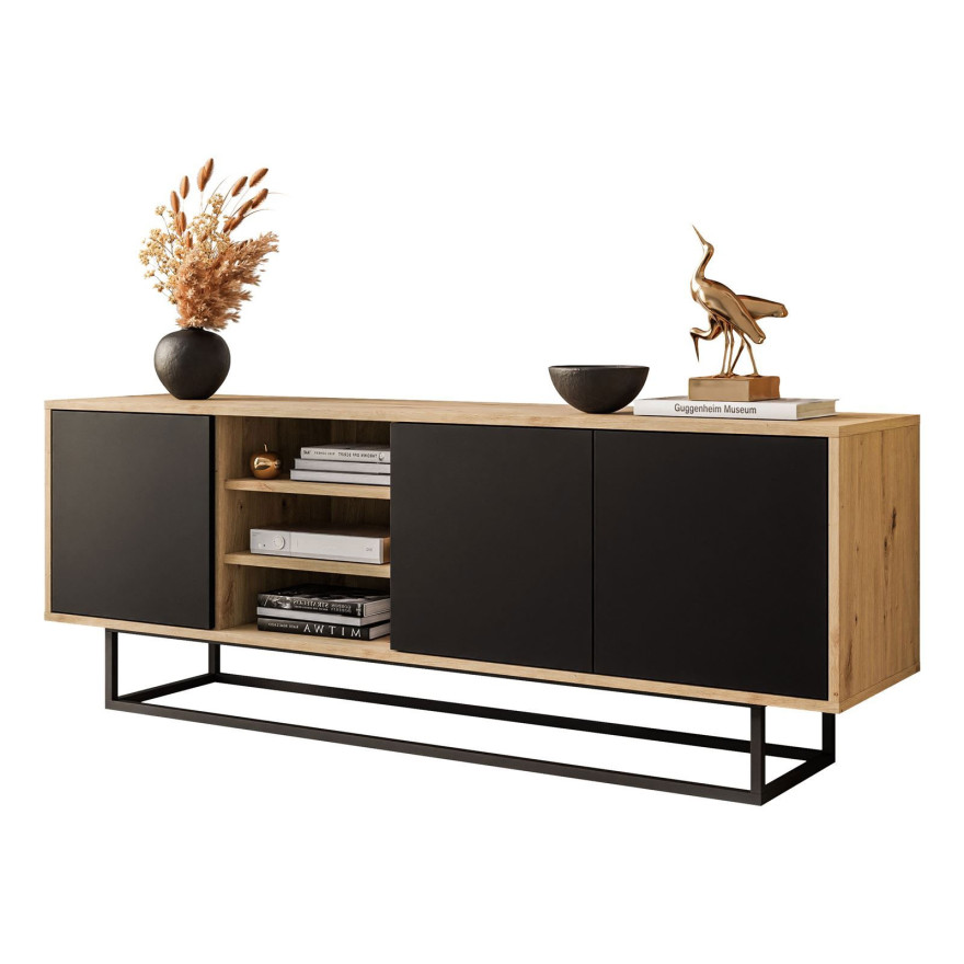 RTV SANAYI II Eiche Artisan auf einem Metallgestell