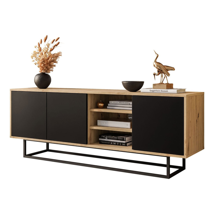 RTV SANAYI II Eiche Artisan auf einem Metallgestell