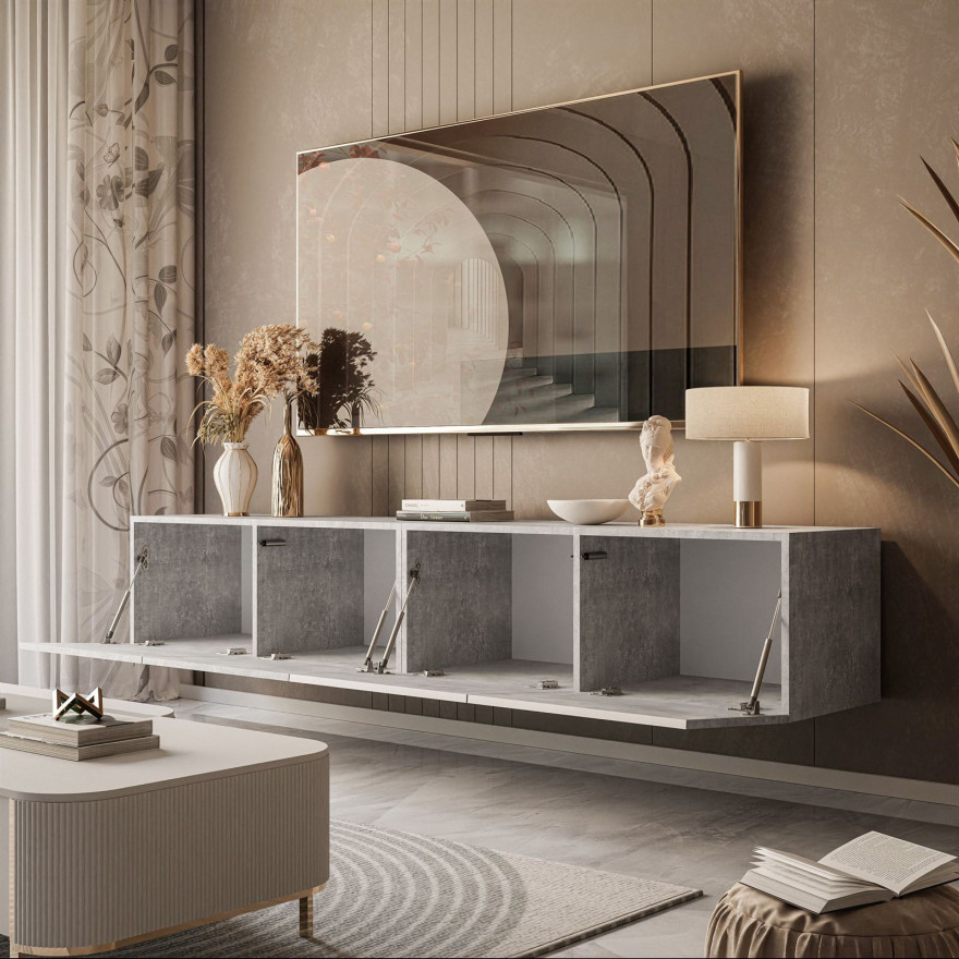 TV-Hängeschrank COLGANTE 200 BETON