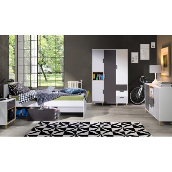 BRUNO 90x200 cm Jugendbett mit Gestell