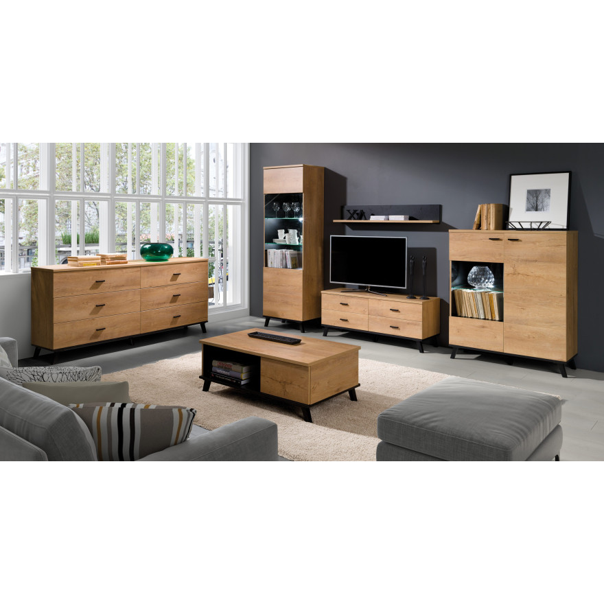RTV Schrank JOEL 121 cm Eiche lefkas