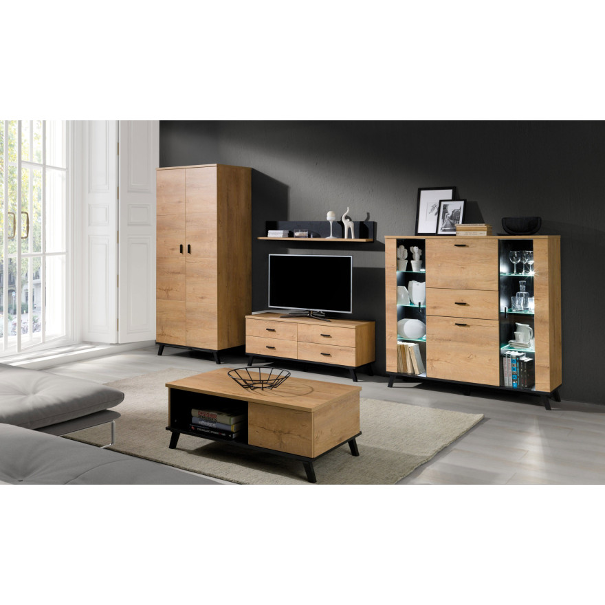 RTV Schrank JOEL 121 cm Eiche lefkas