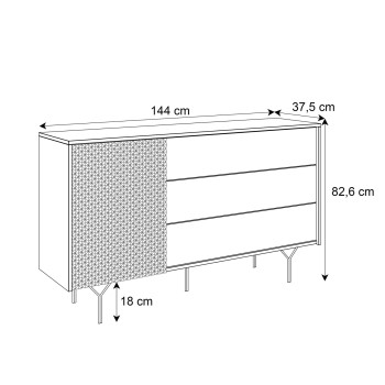 RICHMOND 1D Kommode KSZ144