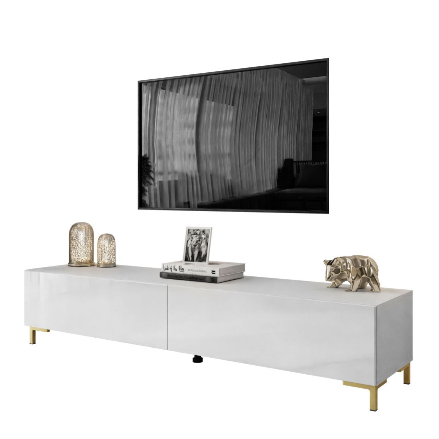 RTV Schrank COLETTE IV 175 cm weiß hochglanz