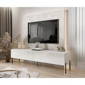 RTV Schrank COLETTE II 175 cm weiß hochglanz