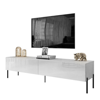 RTV Schrank COLETTE II 175 cm weiß hochglanz