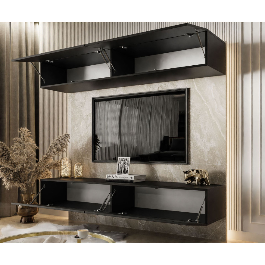 Wohnwand COLETTE schwarz matt