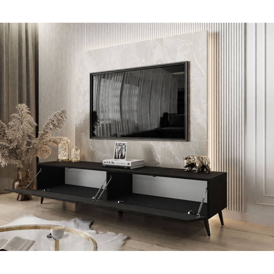 RTV Schrank COLETTE III 175 cm matt schwarz