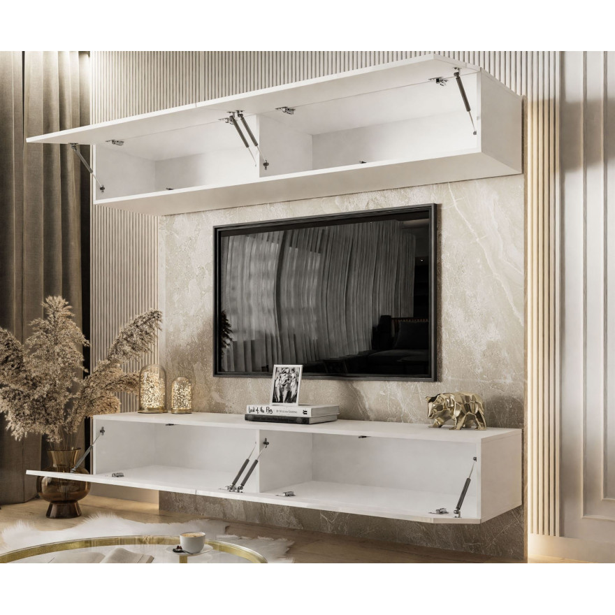 Wohnwand COLETTE weiß hochglanz