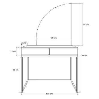 QUINNIE Schminktisch mit LED Spiegel QUINNIE Schminktisch mit LED Spiegel