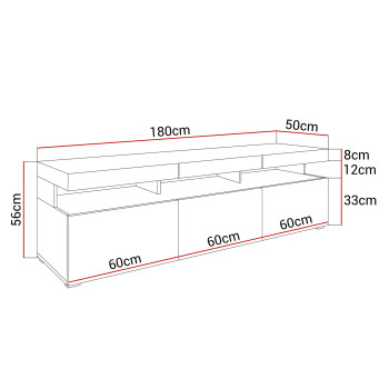 TV-Lowboard Vancouver W9.314 Artisan Eiche