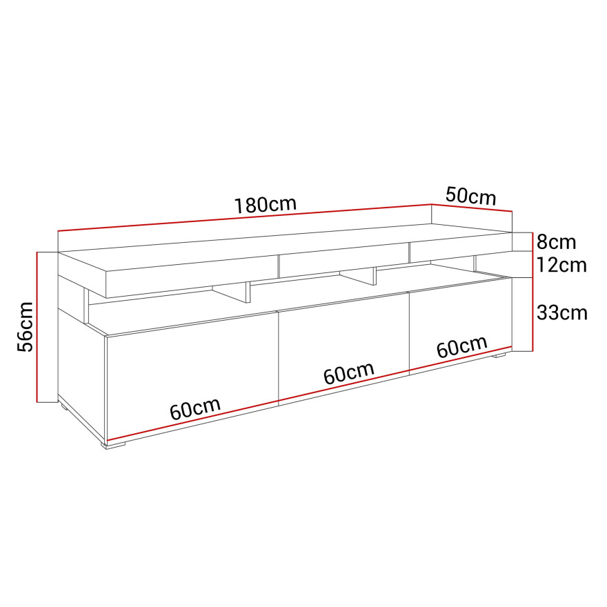 TV-Lowboard Vancouver W9.314 Artisan Eiche