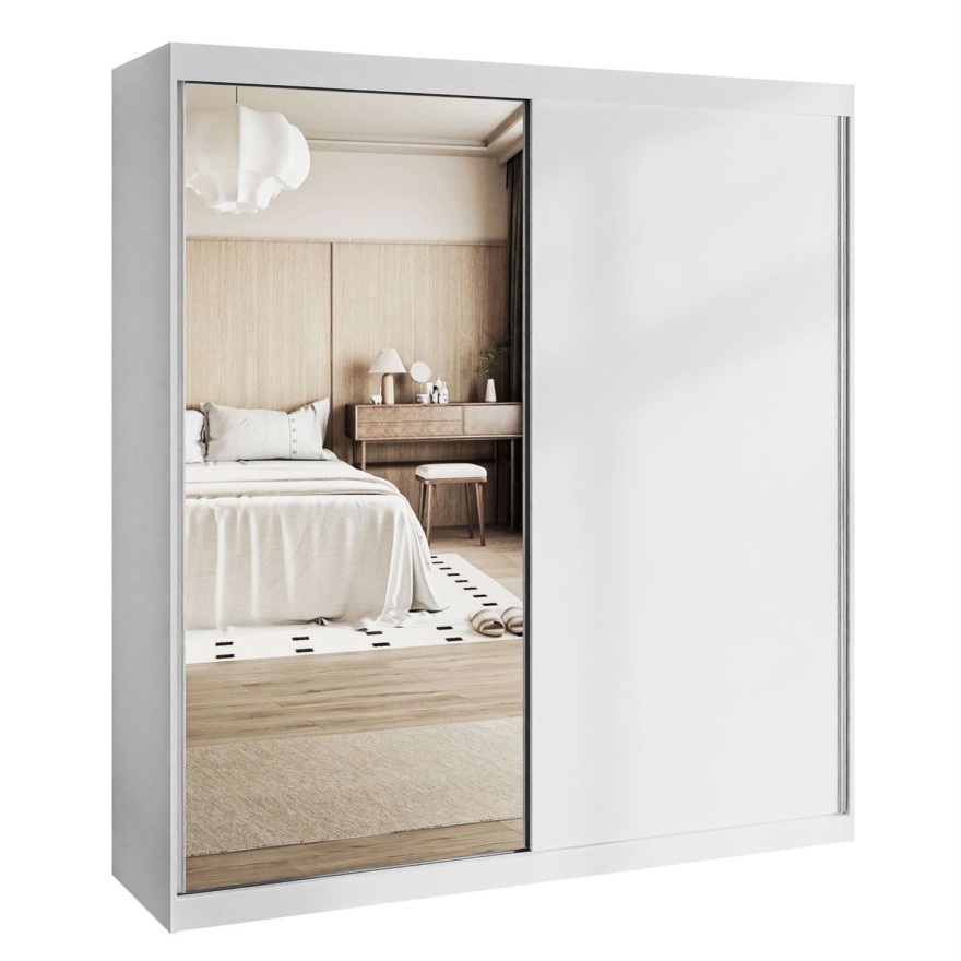 Kleiderschrank BASTER II 200 cm mit Spiegel und Schiebetürenschrank