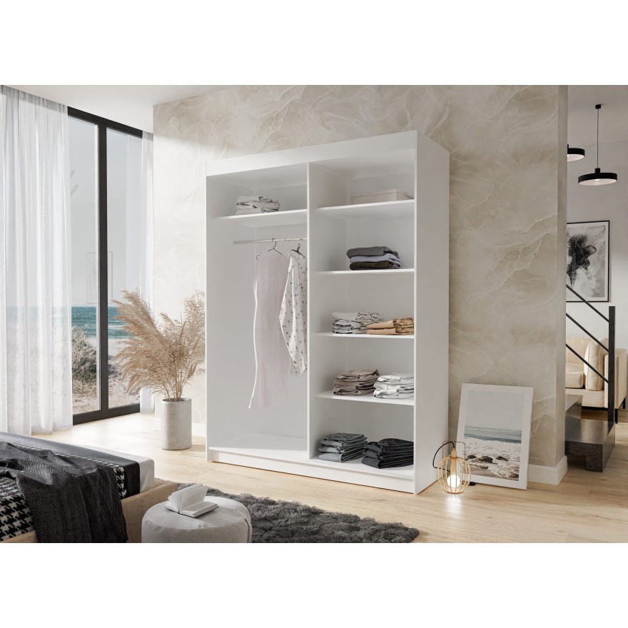 Kleiderschrank CAMELO 150 cm mit Spiegel Schiebetürenschrank