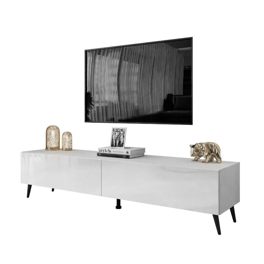 RTV Schrank COLETTE III 175 cm weiß hochglanz