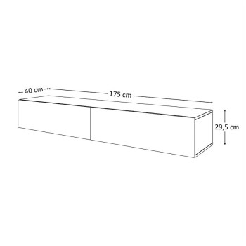 COLETTE III Wohnwand mattschwarz