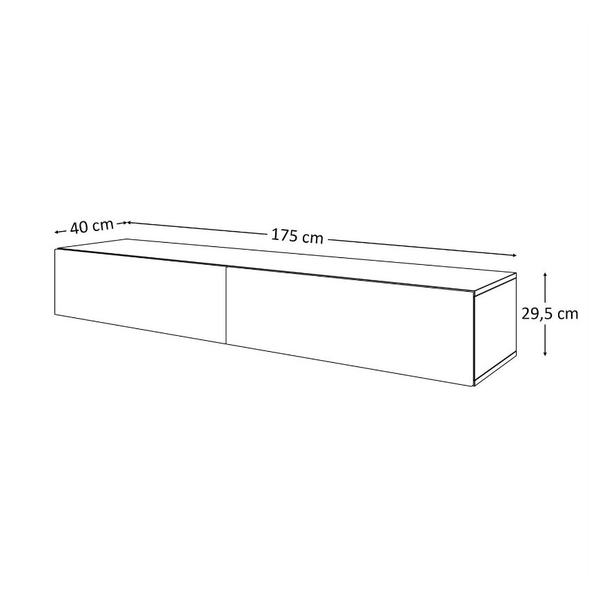 COLETTE III Wohnwand mattschwarz