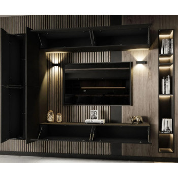 COLETTE III Wohnwand mattschwarz