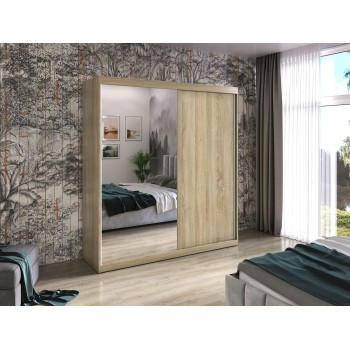 Kleiderschrank ARMARI 200 cm mit Spiegel und Schiebetürenschrank