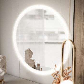 Runder hängender Spiegel AURORA mit LED Beleuchtung Runder hängender Spiegel AURORA mit LED Beleuchtung