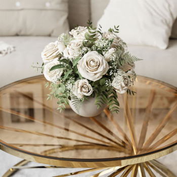 Couchtisch TAVIA gold chrom