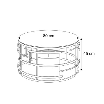 Couchtisch LAVINIO gold chrom
