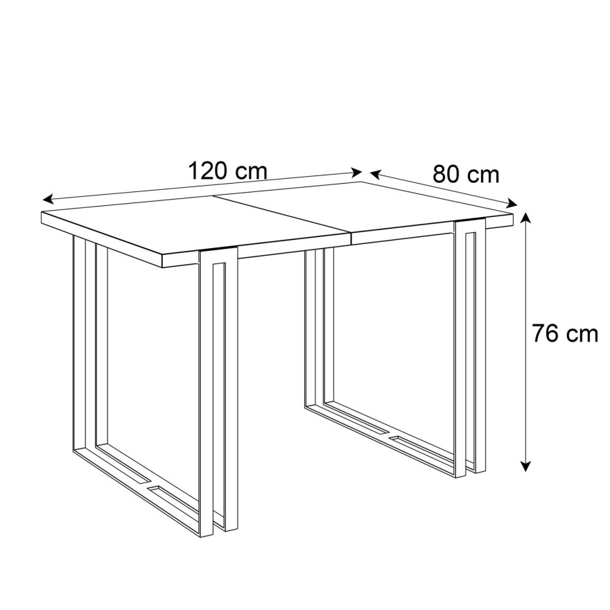 Der ausziehbare Tisch ACTON GOLD mit goldenen Beinen Der ausziehbare Tisch ACTON GOLD mit goldenen Beinen