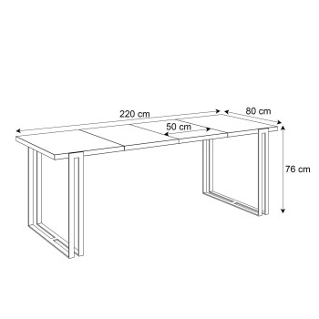 Der ausziehbare Tisch ACTON GOLD mit goldenen Beinen Der ausziehbare Tisch ACTON GOLD mit goldenen Beinen