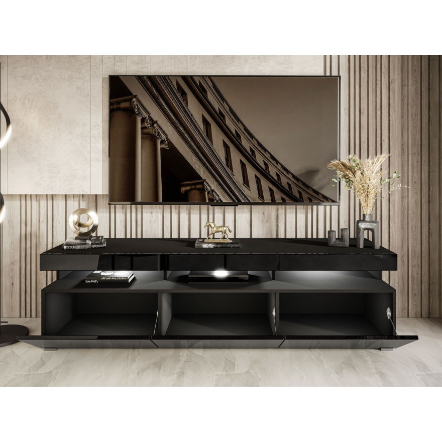 Szafka pod telewizor W9.314 VANCOUVER czarny połysk