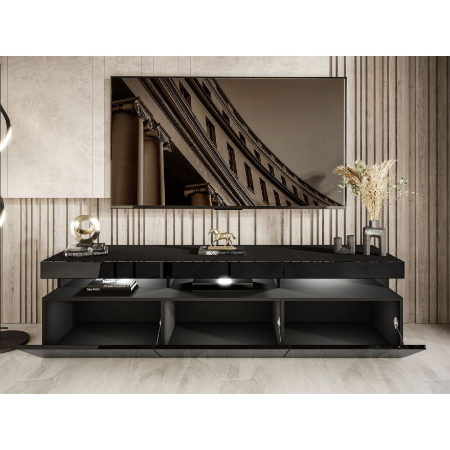 Szafka pod telewizor W9.314 VANCOUVER czarny połysk