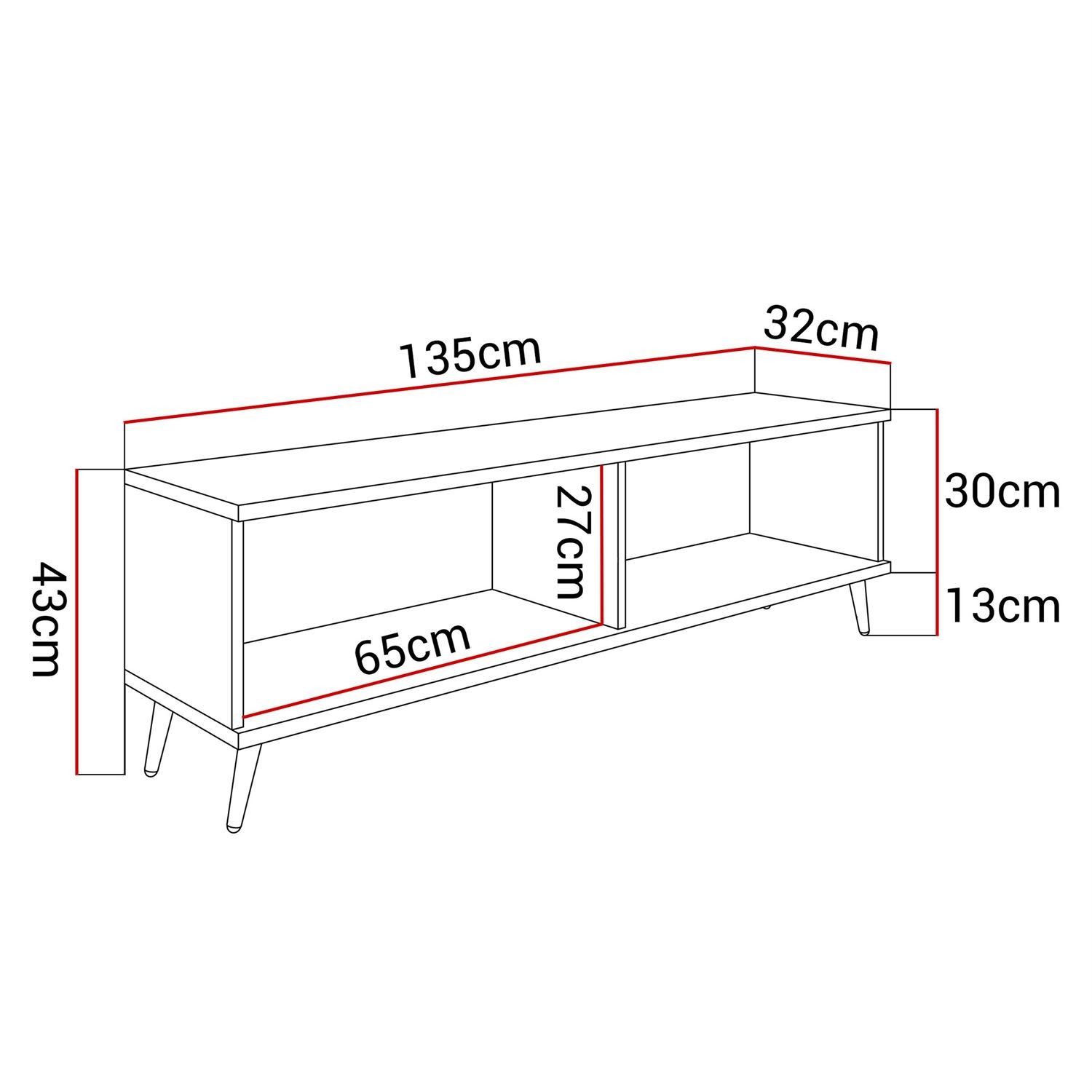 RTV Schrank OXFORD II 135 cm