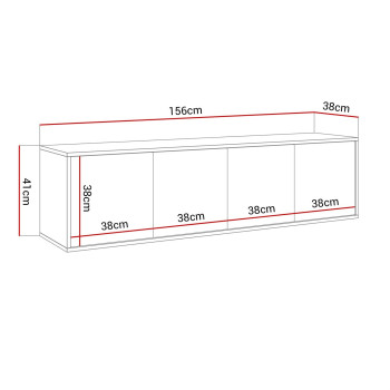 SANAYI RTV Schrank weiß glänzend