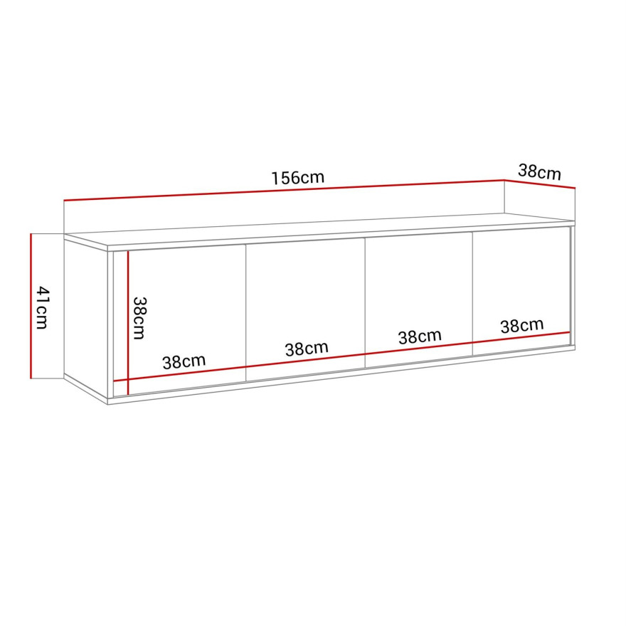 SANAYI RTV Schrank weiß glänzend