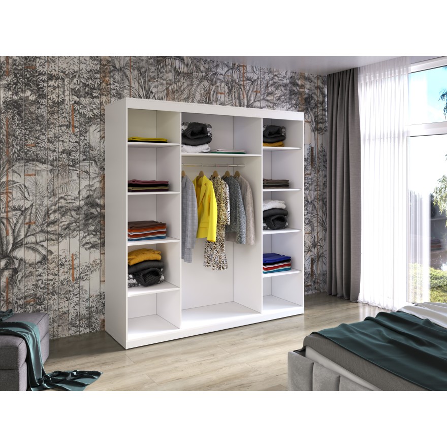 Kleiderschrank ARMARI 200 cm mit Spiegel und Schiebetürenschrank