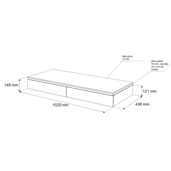 AURORA GOLD Schminktisch auf einem goldenen Gestell