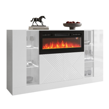 Kommode CAMINO mit elektrischem Kamin und Beleuchtung