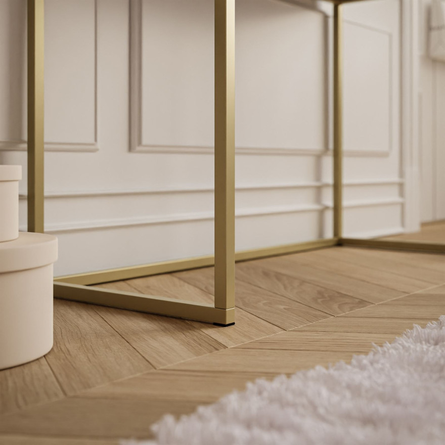 Schminktisch BLANCO GOLD ELITE mit Spiegel und Beleuchtung Schminktisch BLANCO GOLD ELITE mit Spiegel und Beleuchtung