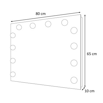 Scminktisch BLANCO GLAMOUR ELITE mit Spiegel und Beleuchtung Scminktisch BLANCO GLAMOUR ELITE mit Spiegel und Beleuchtung