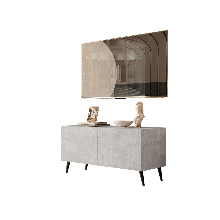 RTV-Schrank COLGANTE BETON 100 cm auf Beinen