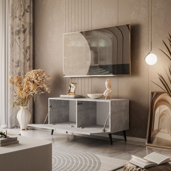 RTV-Schrank COLGANTE BETON 100 cm auf Beinen