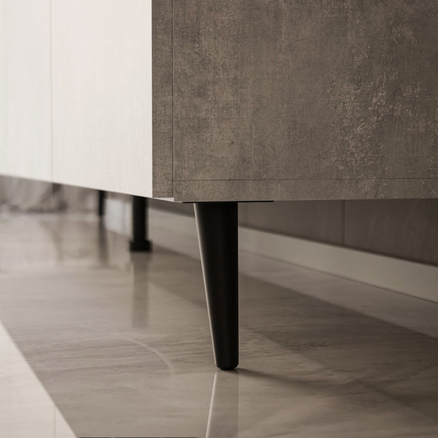 RTV-Schrank COLGANTE BETON 100 cm auf Beinen