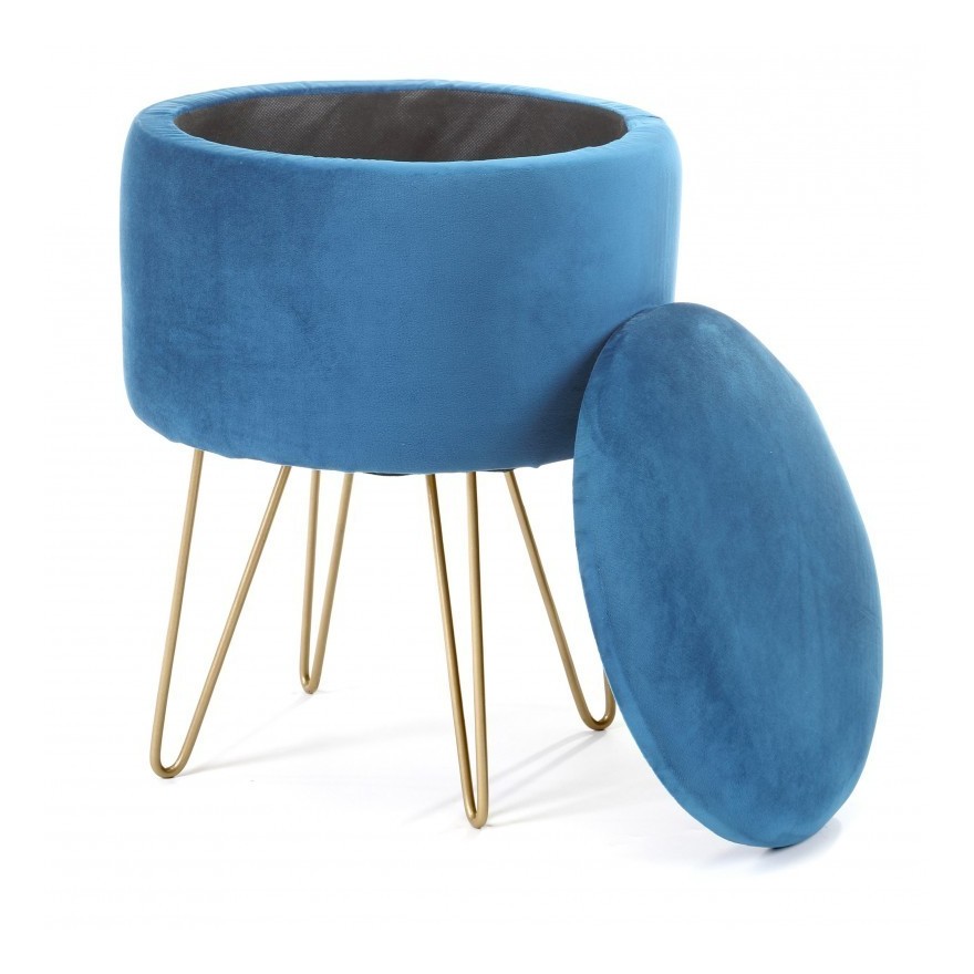 Aufkalbbarer gepolsterter Hocker AMOUR