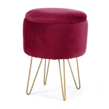 Aufkalbbarer gepolsterter Hocker AMOUR