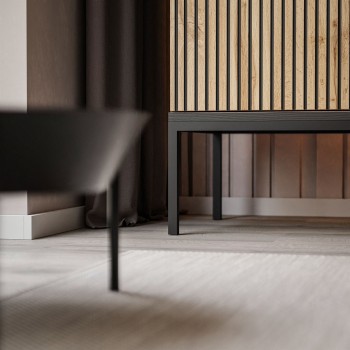 ECLIPSE WTSZ104 Hochschrank mit Beleuchtung Eiche schwarz wotan