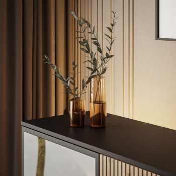 ECLIPSE K104 Kommode mit Beleuchtung Eiche schwarz wotan