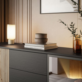 ECLIPSE Kommode KSZ154 mit Schubladen und Beleuchtung Eiche schwarz wotan