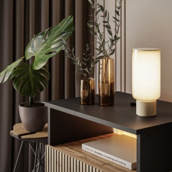 ECLIPSE S54 Nachttisch mit Beleuchtung Eiche schwarz wotan